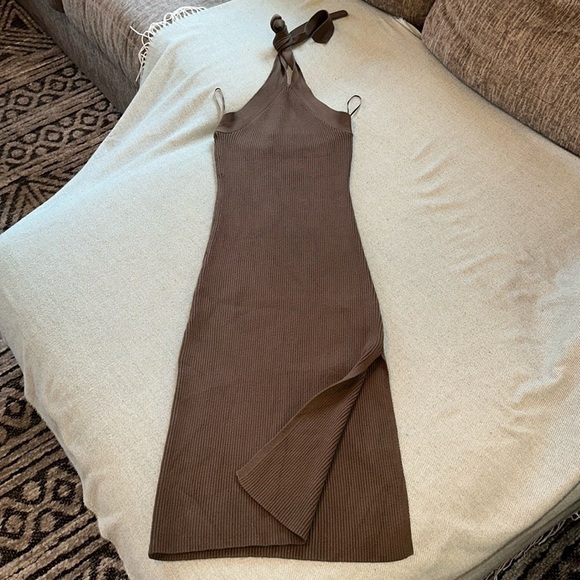 Dynamite Halter Dress  w/ Slit - Picture 1 of 8